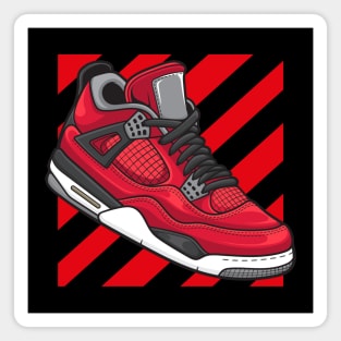 AJ 4 Retro Toro Red Sneaker Magnet